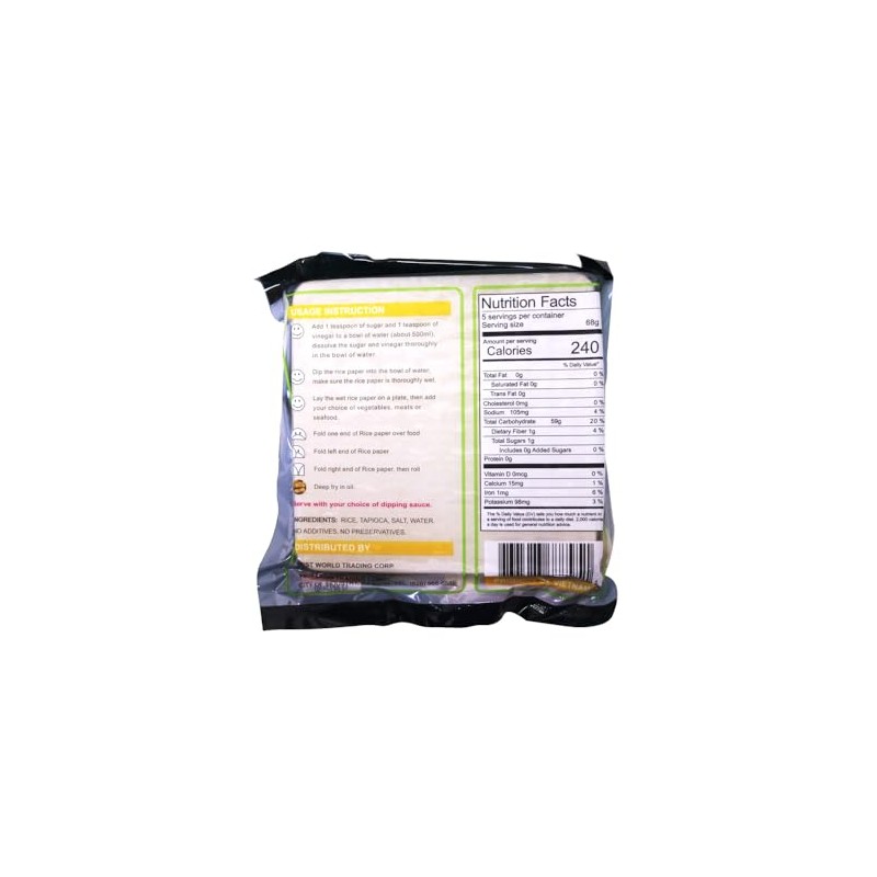可油炸越南春卷皮 Spring Roll Rice Paper Wrapper -Special rice Paper for