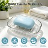 2 Pack Clear Soap Dish Holder for Bar Soap, Bathroom
