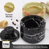 MARBLOUS KRAFTS Marble Salt Cellar 3" Inch Black Zebra &