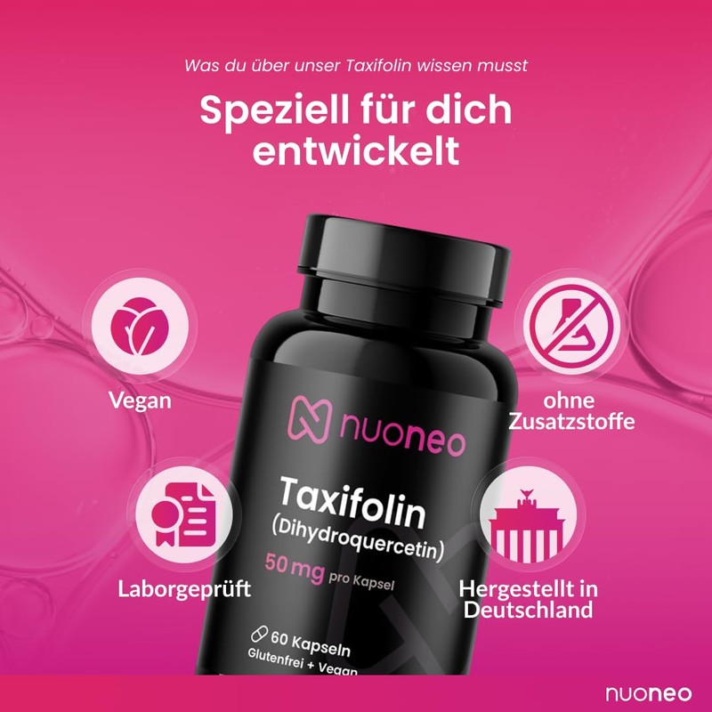 Taxifolin 50mg - Dihydroquercetin from Natural Larch Bark Extract -