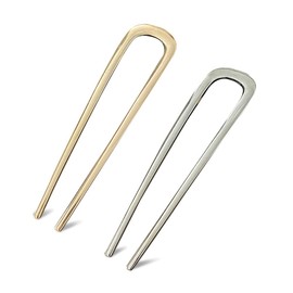 2Colors Plus-Size Vintage Metal U-shaped Hairpin for Longer and Thicker Hair, Metal Hair Fork, Updo Hair Sticks, Metal Hair Sticks, Hair Chignon Pins (2Colors)