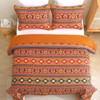 Heymybed Boho Quilt Set Queen Size, Bohemian Striped Bedspread Coverlet,