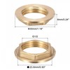 TOP-VIGOR G1/2 Brass Lock Nut with Flange, 2Pcs Hex Threaded