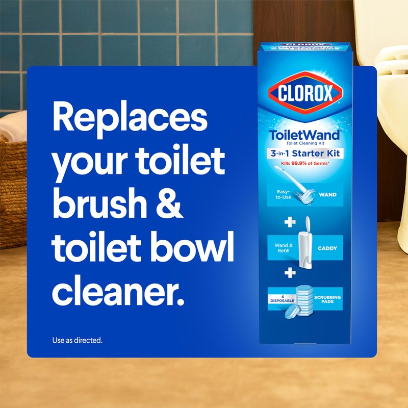 Clorox ToiletWand Toilet Cleaner Refills, Toilet brush, Rainforest Rush, 20