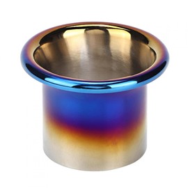 Air Intake System Funnel, 3inches Cold Air Intake Funnel System Turbo Horn Stainless Steel Blue Improve Air Efficiency
