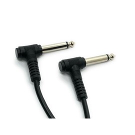 Ome Audio Right Angled 6.35mm Jack to 6.35mm Jack (Male-To-Male) TS Mono Cable For Electric and Bass Guitars, Amplifiers, Keyboards, Synthesizers, Guitar Pedals, Audio Effects Units etc. (1m)
