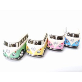 KINSFUN VW Bus Mini Pull Back Car / Die Cast Metal Mini Car Set of 4