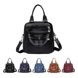 Boletochic Mini Backpack for Women Lightweight Waterproof Leather Backpack Purse Travel Fashion Backpack Design Shoulder Bag for Women, black