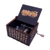 Youtang Mini Music Box Hand Crank Naruto Music Box Carved Wooden Music Gifts (Sadness and Sorrow Black)