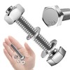 Mywish (6 Sets) 3/8-16x2 Hex Head Nuts and Bolts with