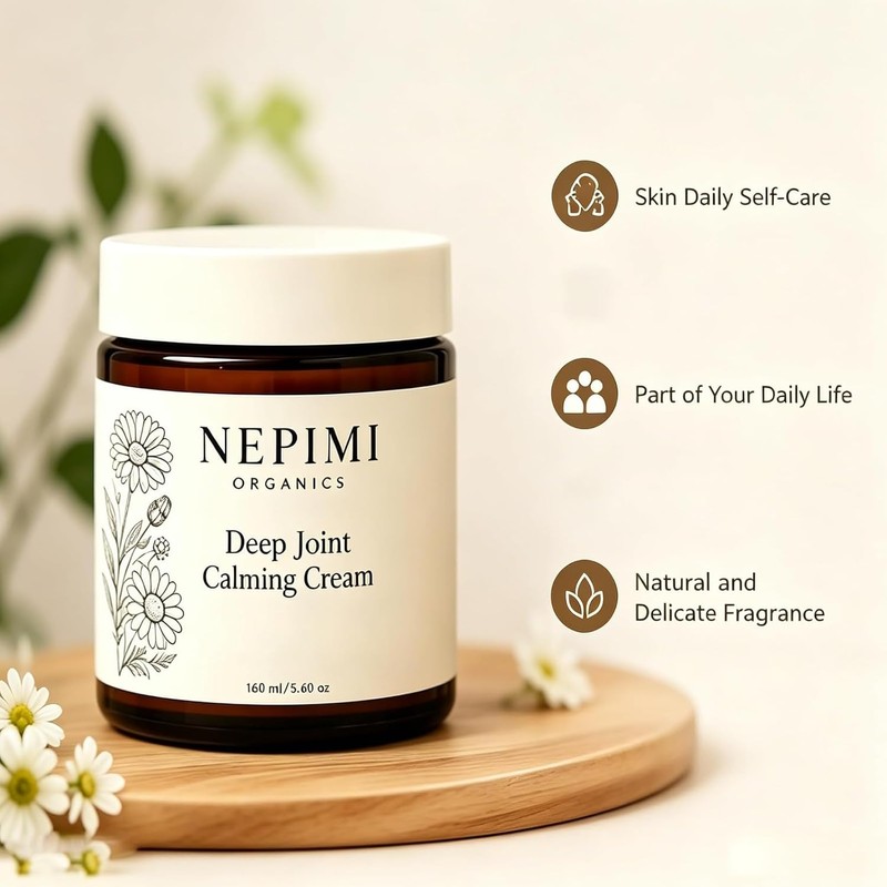 Nepimi Organics Deep Joint Calming Cream, Moisturizing Massage Topical Body