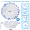 Newtay 72 Pack Plastic Bowls with Floral Edge, 12oz Disposable