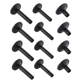 Gorise 12Pcs Cymbal Sleeves Drum Sleeves, 8mm Flanged Cymbal Drum Set Parts Black Attachment for Percussion