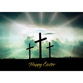Religious Easter Greeting Card - Landscape