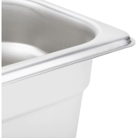 Inserto Contenedor Acero Inoxidable Noveno de 4 Pulgadas de Profundidad Modelo Anti-Atascos