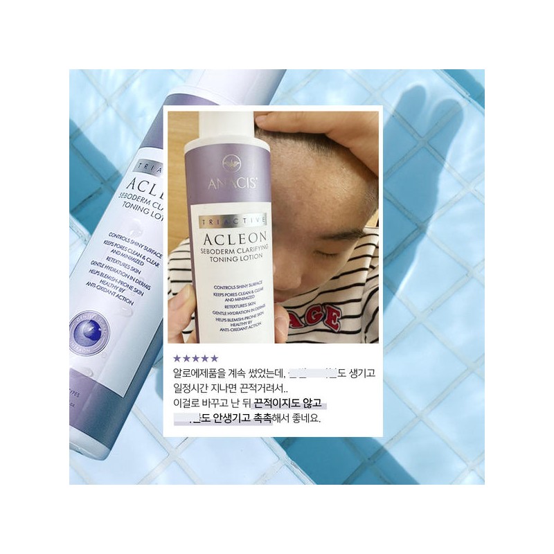 Anasis 아클레온 여드름 약산성 시카 토너 2개 400ml Acleon Acne