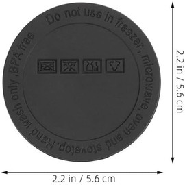 ULTECHNOVO Posavasos Auto Adhesivos de Goma para Vasos y Tazas, 6 Piezas de Base Antideslizante y Protector Térmico de 56mm, Accesorios para Oficina, Hogar y Sublimación, Negro