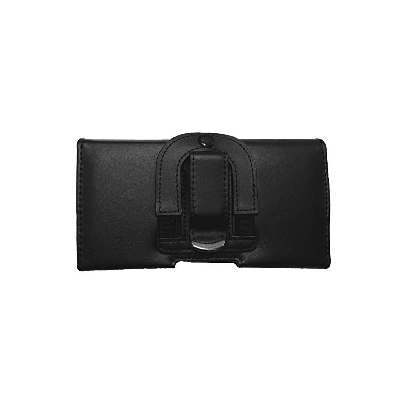 AQ Mobile Belt Case for Poco M4 Pro, Black Leather