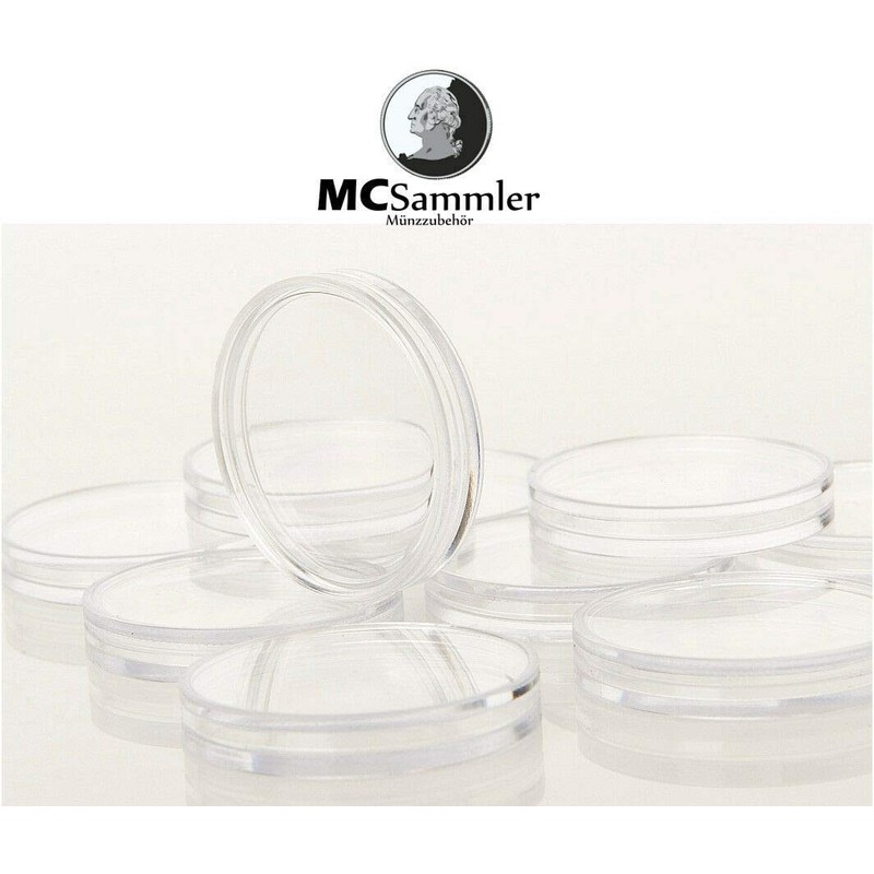 MC.Sammler Coin Tray + 35 Pieces Coin Capsules 32.5 mm