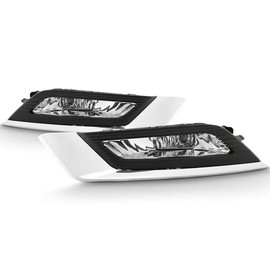 AKKON - For 2017 2018 Ford Fusion [Halogen Style] Fog Lights Lamp w/Switch & Cover Driver + Passenger Side Pair Replacement