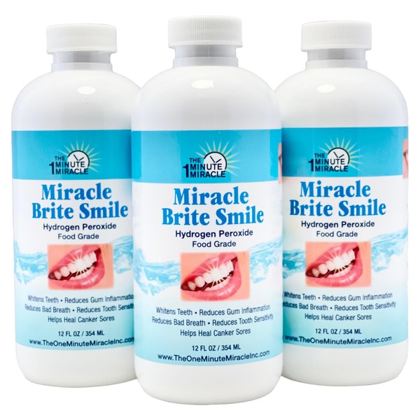Miracle Brite Smile Mouthwash - 3 Bottles