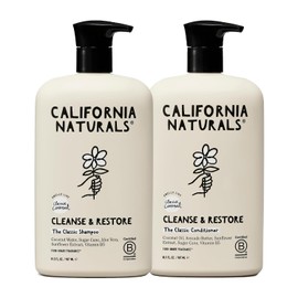 California Naturals Paquete de Champú y Acondicionador, Cuidado Del Cuero Cabelludo y El Cabello para Mujeres y Hombres, Natural, Vegano, Crueldad, Silicona, Parabenos y Sulfatos Shampoo + Acondiciona