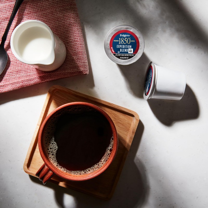 Folgers 1850 Expedition Blend Medium Roast Coffee, 60 Keurig K-Cup