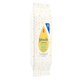 Johnson's Baby Head-to-Toe Gentle Cleansing Cloths, No Rinse, Disposable Pre-Moistened Baby Bath Wipes, Hypoallergenic Newborn Essentials, Head-to-toe Wipes, Paraben-Free 15 ct
