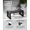 BLUEWEST Foldable Toilet Stool, Acacia Wood Poop Stool for Potty
