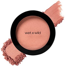 Wet n Wild Color Icon Pink Blush Powder Makeup, Pearlescent Pink, Matte Natural Glow, Moisturizing Jojoba Oil