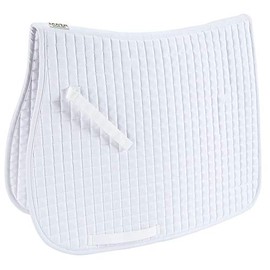 Dover Saddlery Quilted Dressage Pad, Dress, 25 Inch Spine, 22 Inch Drop, White