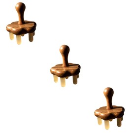 FOMIYES 3pcs Scalp Massager Tool Acupoint Massage Comb Wide Tooth Anti-static Hair Brush