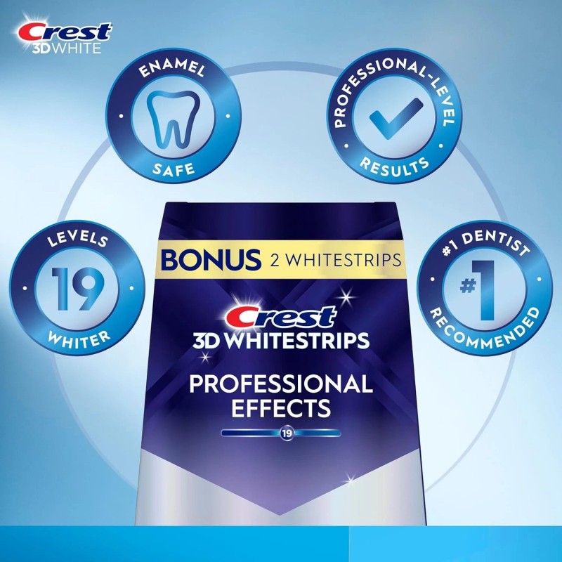 Crest 3D Whitestrips Professional Effects, Whitestrip 3D White, Teeth Whitening