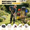 Garden Tool Organizer Rolling Cart Large Capacity Rust-Resistant Metal Tool