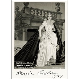 12X8 INCHES MARIA CALLAS SIGNED AUTOGRAPHED PRINT APPROX SIZE