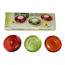 Dependable Industries inc. Essentials 3 Pack Elegant Glass Tealight Candle Holders 3 inch Wedding Party Dinner Candlesticks Candle Holder Set