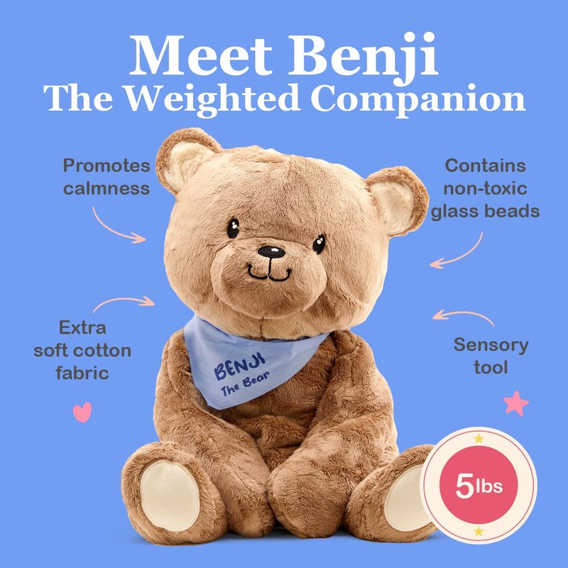 Weighted Anxiety Comfort Animal – 5 lb Brown Bear Calming