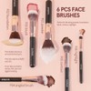Noble Gold Makeup Brush 11 Piece Set With Brown Cosmetic