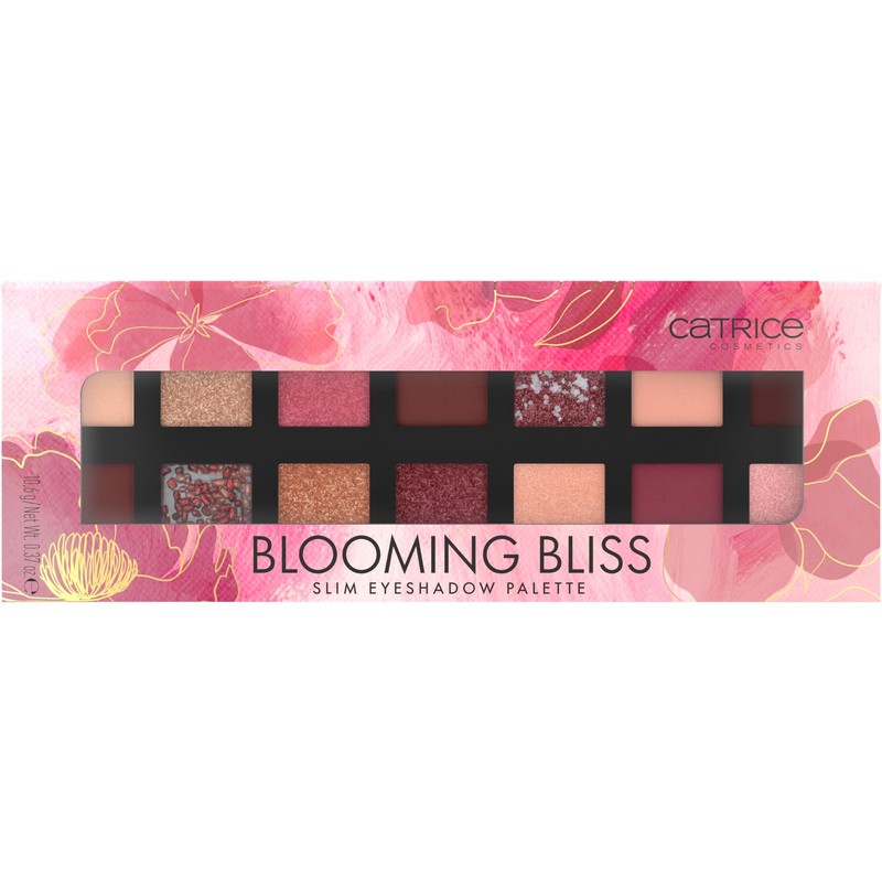 Catrice Blooming Bliss Slim Eyeshadow Palette, longlasting, express result, shiny,