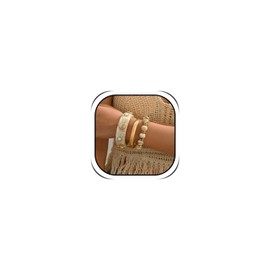 Shell Beach Bracelets for Women Gold Bracelet Stack Gold Bangles Rhinestone Boho Summer Beach Dainty Jewelry