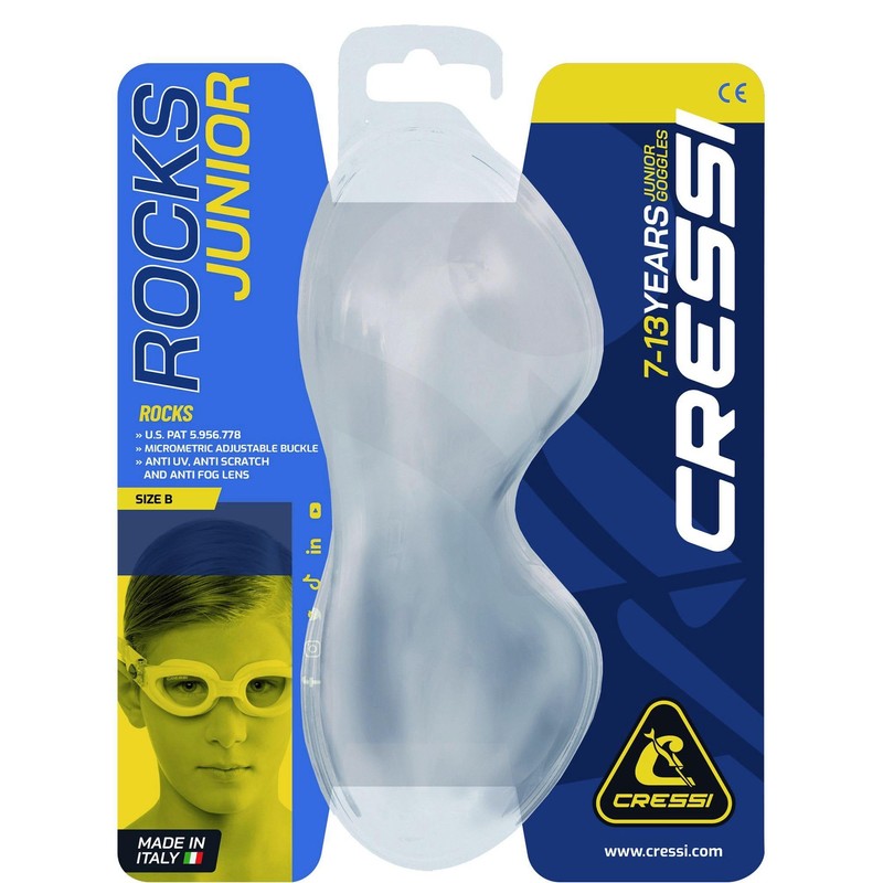 Cressi Swim Kids Right Small Fit Swimming Goggles - Blue/Clear