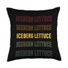 Iceberg Lettuce Rainbow Throw Pillow