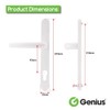 Genius® Upvc Door Handle Set White Sprung Lever/Lever - 92mm