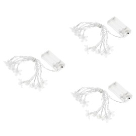Operitacx 3 Stck. Kirschblüten-Lichterketten Blumen-Lichterketten LED-Blumenlichter Solarblumenlichter im Freien geführte Blumen szene licht Blumen-LED-Leuchten Outdoor- PVC Weiß