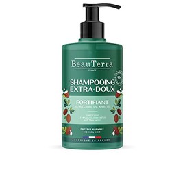 BeauTerra Shampoo Fortificante Extra Suave con hidrolizado de queratina. Shampoo 100% de origen vegetal y natural. Nutre y protege el cabello dañado y quebradizo - 750 ml