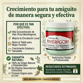 Crema De Mandragora Natural Crecimiento Y Engrosamiento
