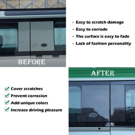 PIUGILH B Pillar Trim Door Molding Compatible with Land Rover Defender 110 130 2020-2025, Anti Scratch B C Pillar Window Panel Cover Trim, 4Pcs (Carbon Fiber Pattern)