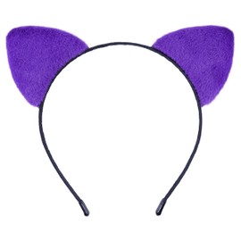 Bonnie Z. Leonardo Fine Velvet Cat Ears Headband Purple