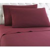 Shavel Home Products Micro Flannel Solid Sheet Set, Queen, Wine