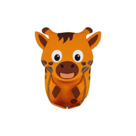 Affenzahn Kleiner Freund Kindergarten-Rucksack für 1-3 Jährige Ergonomisch Reflektierend Ziehzunge mit Namensschild Giraffe - Orange